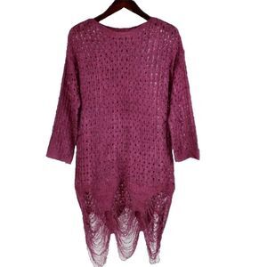 Sage & Flower Burgundy Oversized Knit Sweater NWT